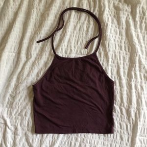 NWOT Brandy Melville Burgundy Halter Top